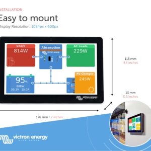 Victron Energy GX Touch 70, Display Screen for Cerbo GX (Waterproof)