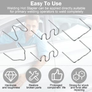 3600 Pcs Hot Staples Plastic Welding Repair Hot Staplers Car Auto Bumpers Welding Repair Staplers Plastic Welder Staples Welding Staples Repair Tool Kit for All Cars 0.8 mm 0.6 mm (Multi Styles)