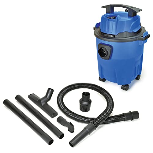 Micro-Mark Mini Wet/Dry Vacuum, 3 Gallon, 4 Horsepower, 4.0 HP AC, Blue