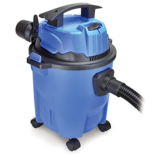 Micro-Mark Mini Wet/Dry Vacuum, 3 Gallon, 4 Horsepower, 4.0 HP AC, Blue