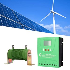 2800W Wind Solar Hybrid Charge Controller, Auto 24V/48V Battery MPPT Hybrid Wind Solar Controller with LCD Display and Free Dump Load Accurate, 1600W Wind and 1200W Solar Panel(GPI48220)