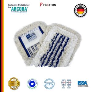Arcora Professional Hospital Hygiene Microfiber Mop Pad - Hardwood Floor Mop - Dry & Wet Mop for Wood, Laminate, Tile, Vinyl Floors, Smooth. 4 Yarn Fibers - Made in Germany (19.7 Inch)