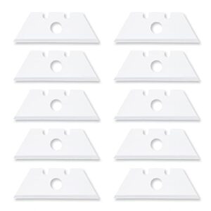 tooltreaux white ceramic box cutter utility knife blades replacement pack of 10