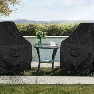 WOMACO Patio Swivel Chair Cover Waterproof Outdoor Swivel Chair Slip Covers Outside Small Large Oversized Wicker Lawn Club Chair Furniture Protector (37" Wx37 Dx40 H(2 Pack))