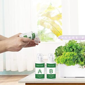 400ml Plant Nutrient Fertilizer for Indoor Hrdroponics Garden System, Hydroponics Plant Food A and B Fit for Plants Germination-Lettuce, Mint
