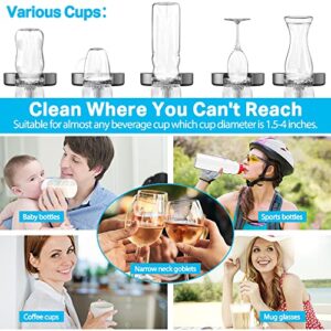 Kitchen Sink Glass Rinser,Cup Cleaner for Sink,Automatic Sink Bottle Washer,High Pressure Cup Baby Bottle Washer Sink Attachment Metal Black,Faucet Glass Cleaner for Home Bar Cup Sprayer for Sink