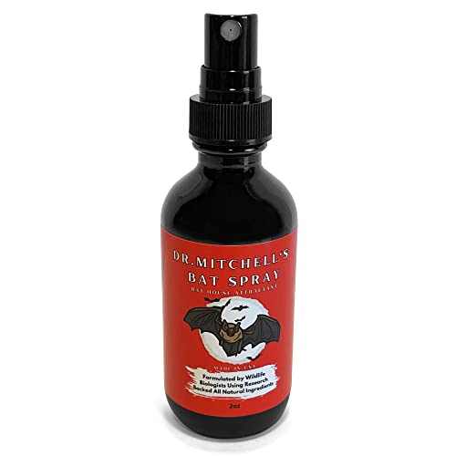 Dr. Mitchell’s Bat Spray - Bat Attractant Bait Lure Scent Bat Houses and Boxes 2oz Spray Bottle Research-Backed All Natural Pheromone and Scent Mimicking Formula Blend - Made in The USA