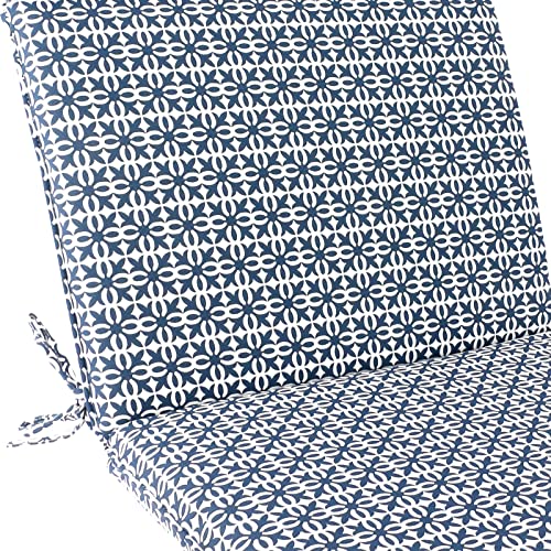 SewKer Outdoor/Indoor Adirondack Chair Cushions, High Back Patio Furniture Replacement Cushion - Set of 2 (Ensign Blue)