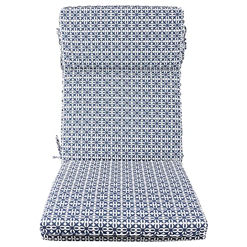 SewKer Outdoor/Indoor Adirondack Chair Cushions, High Back Patio Furniture Replacement Cushion - Set of 2 (Ensign Blue)