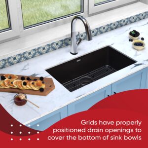 27-1/2" x 13-1/2" x 1-1/4" Sink Protectors for Kitchen Sink - Sink Bottom Grid - Stainless Steel Sink Protector - Sink Grate for Bottom of Kitchen Sink - Kitchen Sink Rack