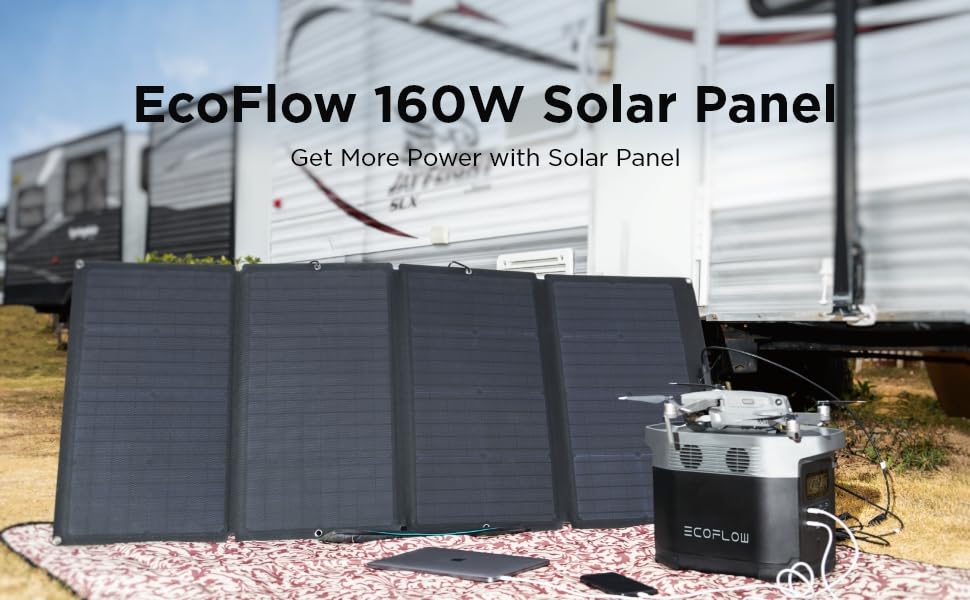 EcoFlow EFSOLAR160W 160W Portable Durable Waterproof Solar Panel w/Kickstand