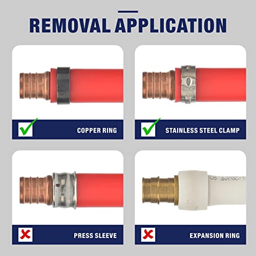 iCrimp PEX Removal Tool for F2098 Stainless Steel Clamps & F1807 Copper Rings, PEX Decrimping Tool