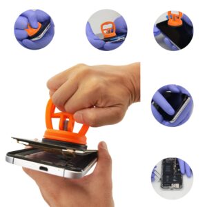 2 Pcs Orange Suction Cups - Phone Screen Repair Tool Screen Removal Tool, Adjusting Stand Glass Suction Cup, Tool Compatible with iPad, iPhone, Laptop, Tablet, Computer, LCD Screen Repair