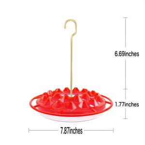 Hummingbird Feeders for Outdoors, Leak Proof, Hanging Bird Feeder for Hummingbirds, with 25 Feeding Ports, Easy to Fill and Clean, Suit for Garden