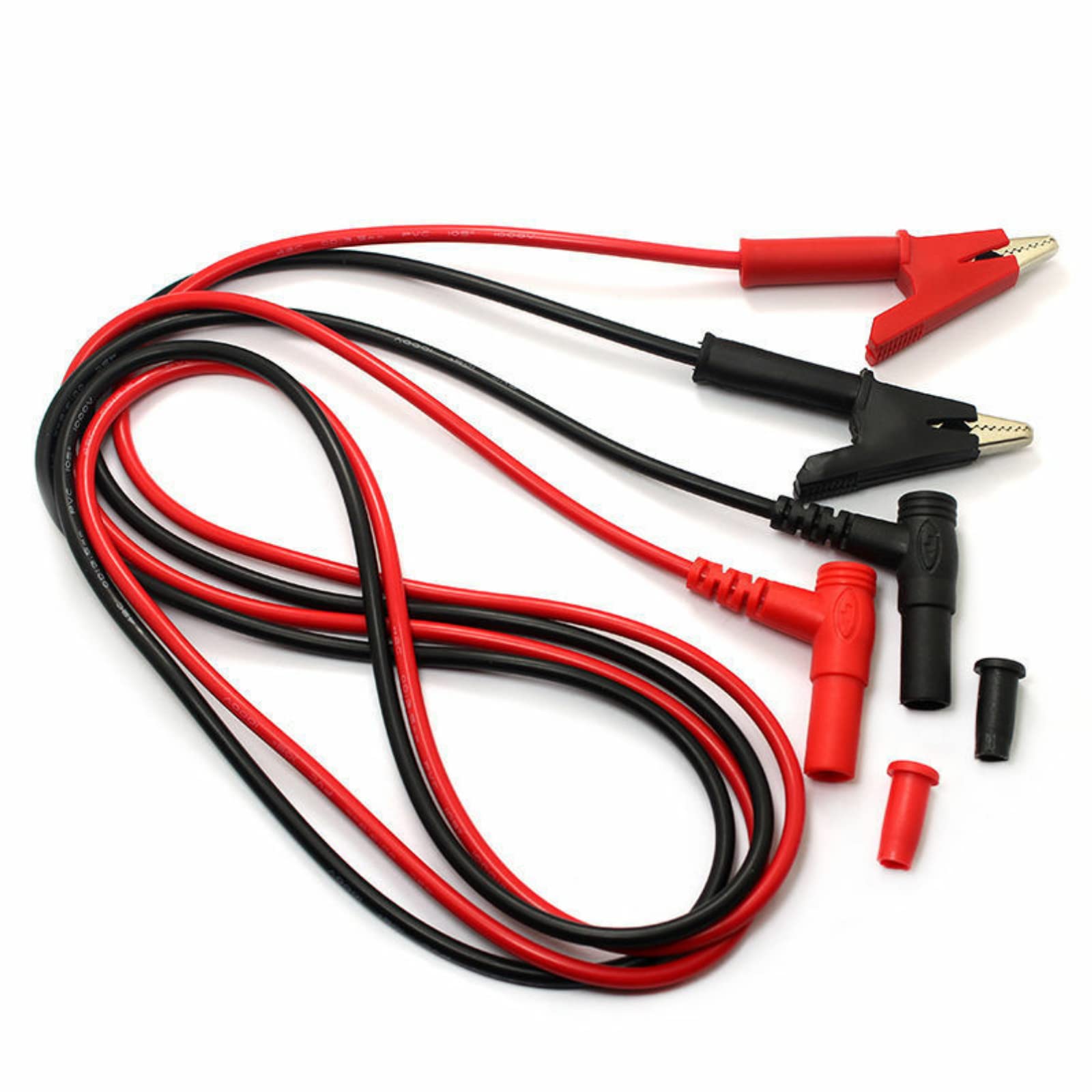 Multimeter Alligator Clips Leads,3.5ft Banana Plug to Alligator Clip Test Lead,4mm Test Lead Probe Suitable for Most of Digital Multimeter