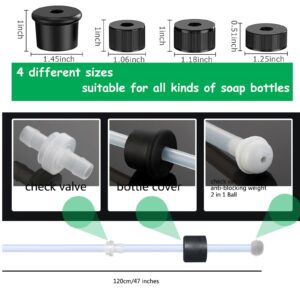 Sink Soap Dispenser Extension Tube Kit - 47" Long Sink Soap Dispensers Tube with Upgraded Check Value - Under Counter Soap Extension Tube Kit,Never Fill The Little Bottle Again