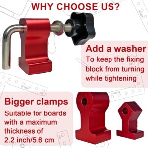 EZ2-M Clamping Squares For Woodworking 45/90 Degree Clamp Triangle Right Angle Clamp 6.1x3.54x3.54”(155x90x90MM) Aluminum Alloy Red 2PCS