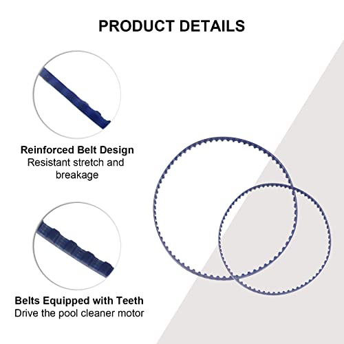 Mifyca Pool Cleaner 360 380 Belts 9-100-1017 Small and Large Belt Replacement Kit Fit for Po-laris 360 380 Pool Cleaners, Pol-aris Pool Cleaner Parts