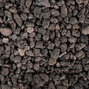 ausluru 5lbs natural lava rocks fire stone granules for gardening soil, volcanic fire pit lava rocks ideal for fireplaces fire pits, plants cultivation and aquariums, black