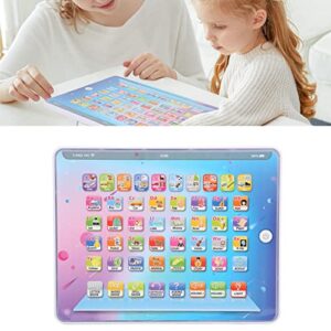 Mothinessto Kids Learning Tablet, Full English Teaching Learning Machine Anti Blue Light Touch Voice Tablet Appearance for Kindergarten