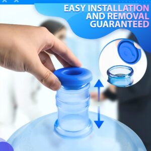 4Pcs 5 Gallon Water Jug Cap - Silicone Spill Stopper Water Jug 5 Gallon Water Bottle Replacement Lid Spill Guard Water Bottle Cap for 5 Gallon Water Jug Lid - Primo Water Bottle Caps 5 Gallon Jug Cap