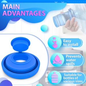 4Pcs 5 Gallon Water Jug Cap - Silicone Spill Stopper Water Jug 5 Gallon Water Bottle Replacement Lid Spill Guard Water Bottle Cap for 5 Gallon Water Jug Lid - Primo Water Bottle Caps 5 Gallon Jug Cap