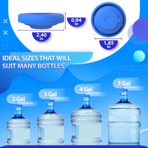 4Pcs 5 Gallon Water Jug Cap - Silicone Spill Stopper Water Jug 5 Gallon Water Bottle Replacement Lid Spill Guard Water Bottle Cap for 5 Gallon Water Jug Lid - Primo Water Bottle Caps 5 Gallon Jug Cap