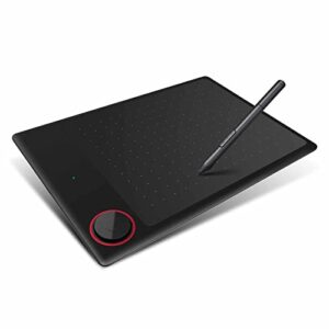 graphics drawing tablet ,with stylus pen ,233pps 5080lpi 8192 level pressure sensitivity graphics tablet digital drawing tablet ,online teaching ,design(black)