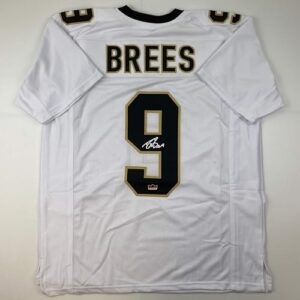 facsimile autographed drew brees new orleans white reprint laser auto football jersey size men's xl