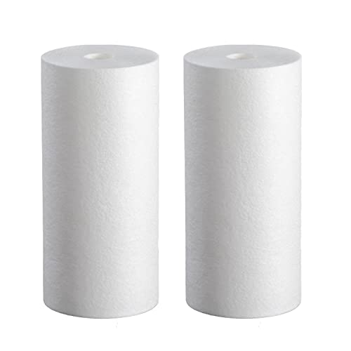 10" x 4.5" Whole House Sediment Water Filter, 5 Micron 10-inch Big Water Filter Replacement Cartridge Compatible with W15-PR, DGD-5005, FP15B, HD-950A, GXWH35F, GXWH30C, 2 Pack