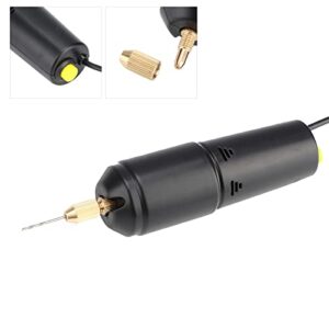 Micro Handheld Drill,Portable Mini Small Electric Drills Handheld Micro USB Drill with 3pc Bits DC 5V Powered by USB cable be used to drill wooden board, plastic board(thickness within 10mm)