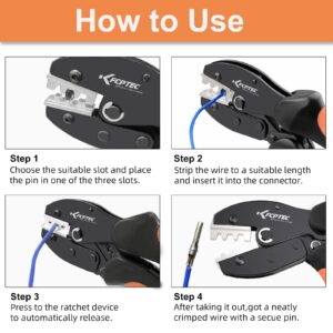 KF CPTEC - Crimper for Solar Plug Connectors - Solar PV Cable Crimping Tool for Solar Connectors, AWG14-10, 2.5/4/6mm², Solar Crimper