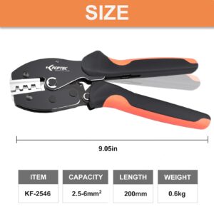 KF CPTEC - Crimper for Solar Plug Connectors - Solar PV Cable Crimping Tool for Solar Connectors, AWG14-10, 2.5/4/6mm², Solar Crimper