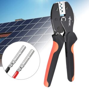 KF CPTEC - Crimper for Solar Plug Connectors - Solar PV Cable Crimping Tool for Solar Connectors, AWG14-10, 2.5/4/6mm², Solar Crimper