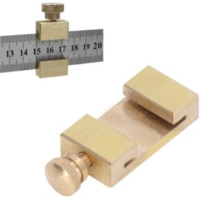 2pcs brass scribe steel ruler ruler stops fences mini woodworking angle line positioning limit block