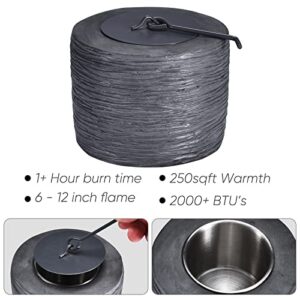 ROUNDFIRE Textured Concrete Tabletop Fire Pit - Fire Bowl, Portable Fire Pit, Small Personal Fireplace for Indoor and Garden Use