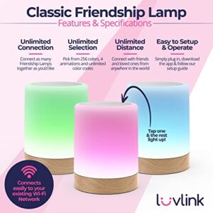 Friendship Lamps by LuvLink | Modern Long Distance Lamp - Send colors on the go, create a secret code, unlimited colors and connections (Set of Two)