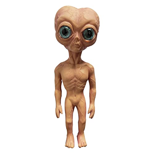 Alien Statues Decor Figure Halloween Novelty Alien Prop UFO Theme Prop for Indoor Brown