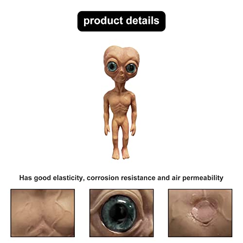 Alien Statues Decor Figure Halloween Novelty Alien Prop UFO Theme Prop for Indoor Brown