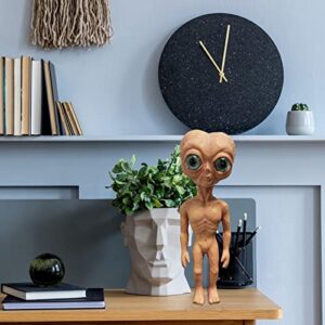 Alien Statues Decor Figure Halloween Novelty Alien Prop UFO Theme Prop for Indoor Brown