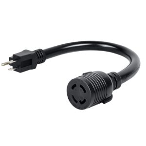 zhudiyof 5-15p male plug to locking l14-30r female receptacle adapter cord,10awg