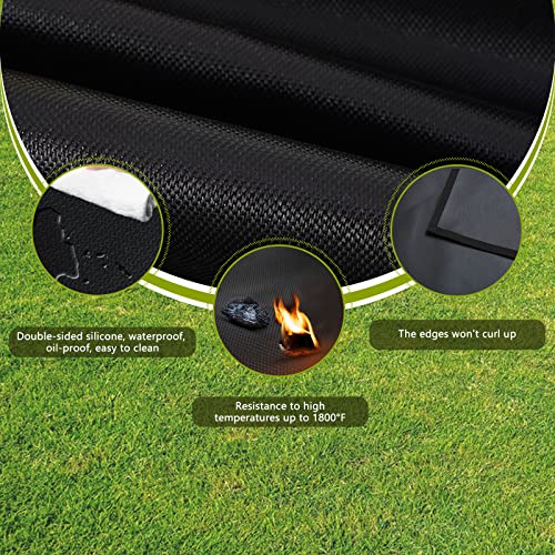 SFSGQZTZ Grill Mats for Outdoor Grill Deck Protector, 40 X 65 in, Fireproof Mats Protects Decks and Patios, Durable Fire Pit Mat, Portable and Waterproof