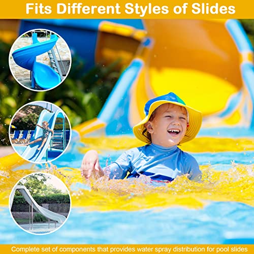Pool Slide Water Tubing Kit, Inground Pool Slide Hose Kit, Sprayer/Spray Kit for Swimming Pool Slide(Whole Set)