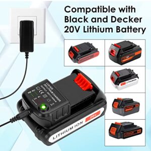 Lipop LCS1620 Battery Charger for Black and Decker 20V Lithium Battery Charger LBXR20 LBX20 LB20 LBXR20-OPE LBX4020 LB2X4020 LBXR2020-OPE