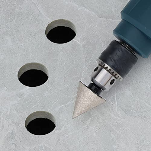 Diamond Countersink Drill Bits 1-3/8" Diamond Beveling Chamfer Bit for Enlarging Trimming Shaping Holes in Porcelain Ceramic Granite Marble Tiles, 3/8" Hex Shank