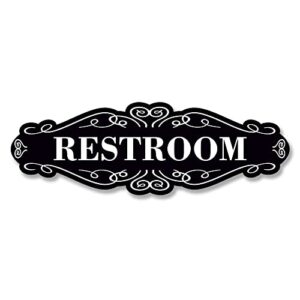 restroom sign for door - 9x3 dibond unisex bathroom sign - restroom signs for business - all gender restroom sign - unisex restroom sign