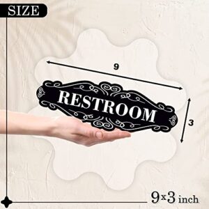 Restroom Sign for Door - 9x3 Dibond Unisex Bathroom Sign - Restroom Signs for Business - All Gender Restroom Sign - Unisex Restroom Sign