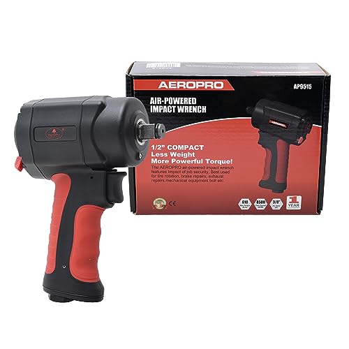 AEROPRO TOOLS 1/2-Inch composite Mini Air Impact Wrench(AP9515),compact design with 500FT-LBS strong torque