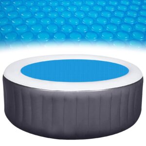 spa and hot tub cover- 16-mil hot tub thermal blanket- round hot tub insulation blanket hot tub solar cover solar blanket cover bubble cover for outdoor hot tubs (7 ft dia)