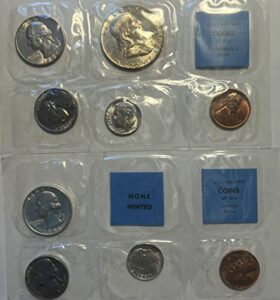 1956 p d us silver mint set half dollar, quarter, dime, nickel, cent seller bu